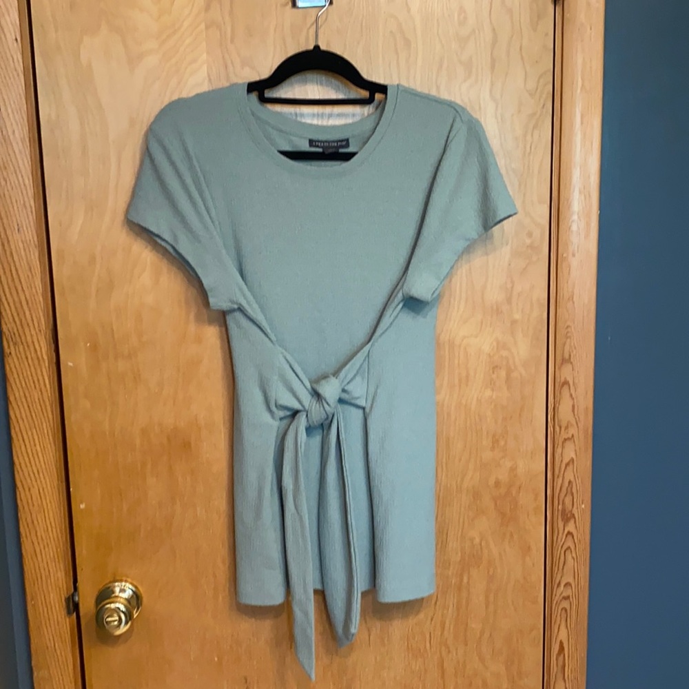 Large green maternity blouse